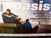 Oasis Knebworth ticket - 1996