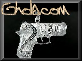 Icedout 2 Pac Gun Charm