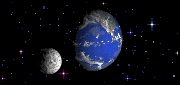 Terra e luna in orbita