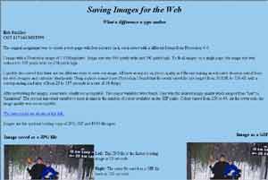 Images web with good information on saving files for the web