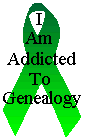 I Am Addicted To Genealogy ribbon.