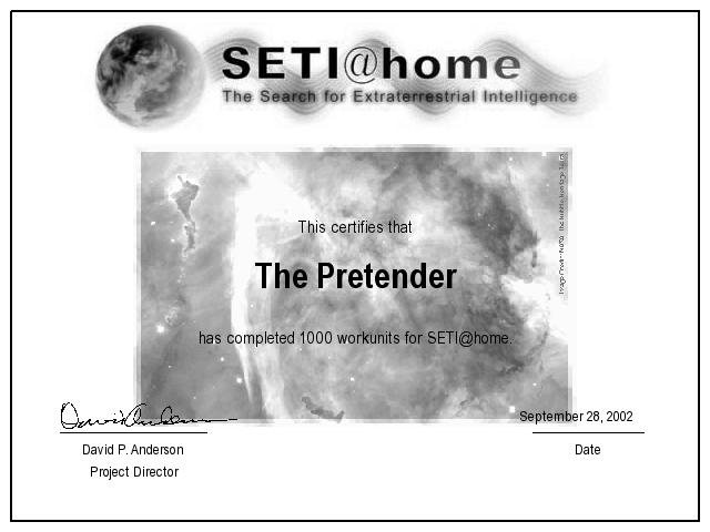 1000 SETI@home work units