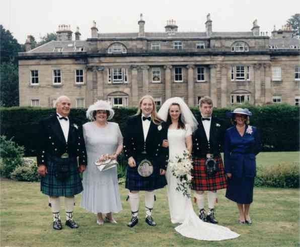 copyright Mate Gibb Photography 1999   (l to r; Jack and Agnes Wishart, Graham and Nikki, William McLeod Snr. and Jane McLeod)