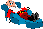 Santa in hammock bed