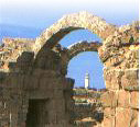 The ruins of Saranta of Kolones Castle