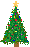 Christmas tree with flashing lights