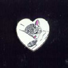 Chessie System Kitten in a Heart Herald Pin
