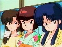 Kasumi, Nabiki and Akane are not pleased with the situation.