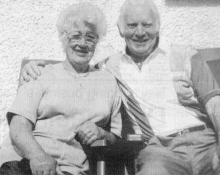 This is a picture of Mina Harkin with her late husband Patrick.