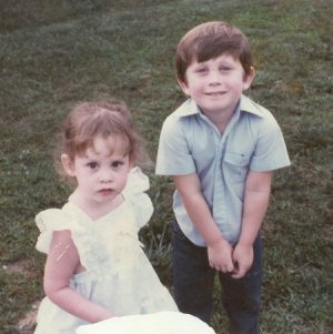 Holly and her older brother Josh when they were little