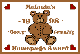 Melanie's Bear Award