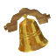 3d animated golden bell