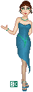 I think I keep dolling Christi dressed up because she does it so rarely. This one is pixel shaded.