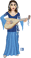 Minstrel Salli, because I just had to use Sarah's new lute base.