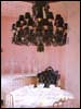 Pink and black ethereal dining room