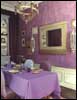 Purple dining room