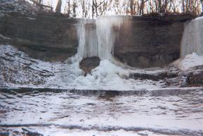 Salamonie Falls frozen solid!