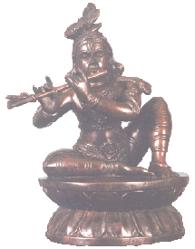 rosewood krishna statue hindu deity