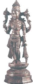 rosewood vishnu statue hindu deity