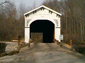The famous coverd bridge in Bloomfield, Indiana