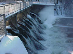 Dam during the winter, Ludington State Park