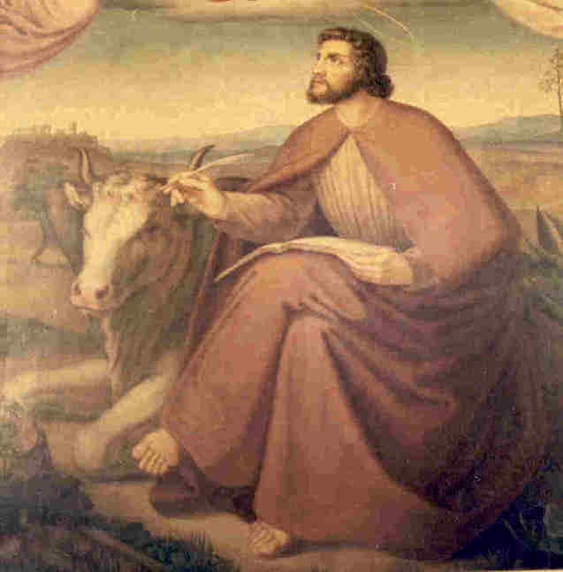Ο Άγιος Λουκάς ο Ευαγγελιστής - Η εικόνα του που υψώνεται πελώρια πάνω από το Ιερό Βήμα είναι δωρεά του πατέρα του Βασιλιά Όθωνα. 