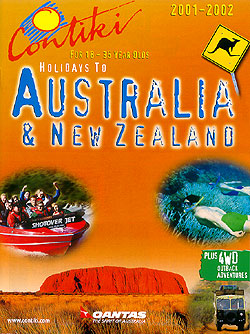 Contiki Holidays to Australia & New Zealand 2001-2002 (Brochure)