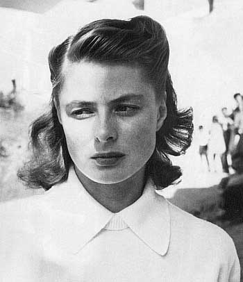 Ingrid on island of Stromboli, 1949