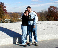 Michelle and Jon at the Kennedy Wall