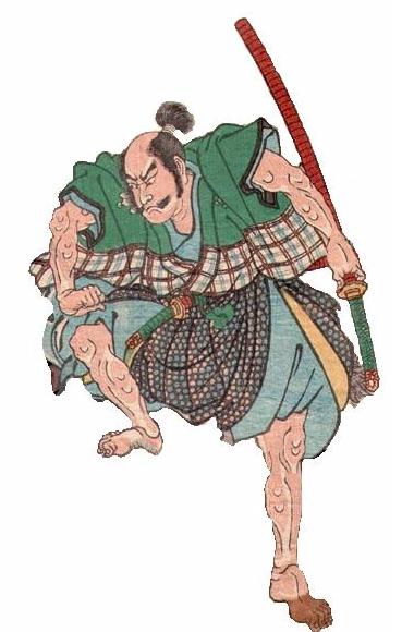 Shima Sakon Kiyo-oki. A retainer of Tsutsui Junkei, he fought with Ishida Mitsunari at Sekigahara, and was wounded by one of Kuroda Nagamasa's men.