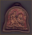 Miniature plaque `Saint George and the Dragon` 