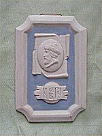 A small  plaque  `Yaroslav-The-Wise`  representation souvenir of  Novgorod State University .=