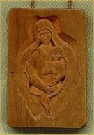  First artist`s   artwork  a Icon  `Mother   of   God` .