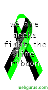 Geeks and Proud - This site does not support the Lime Ribbon Campaign