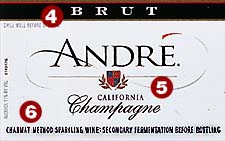 Andre champagne label.