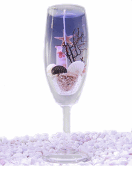 Champagne Flute Gel Candle (Graduated Color)
