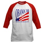 Barack Obama for President 2008 - Obama 08 Baseball Jersey for US Election 2008 - Vote for Barack Obama 08 !