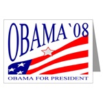 Barack Obama for President 2008 - Obama 08 Greeting Cards for US Election 2008 - Vote for Barack Obama 08 !