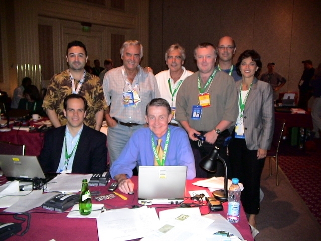  with American CBS tv crew during Nato Summit, IStanbul  