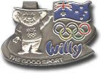 AOC Willy The Good Sport Pewter Pin