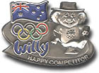 AOC Willy Happy Competitor Pewter Pin
