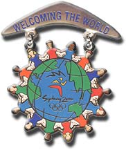 Welcoming the World Dangling pin