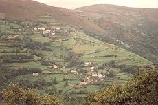 Villages dot the Asturian luscious landscape