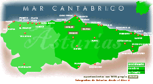 Map of Asturias
