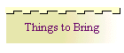 Things to Bring