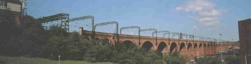 Stockport viaduct. The largest brick built structure in western Europe