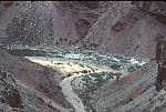 TELEPHOTO OF HANCE RAPID FROM MORAN POINT. 2,500 CFS LOW WATER FLOW. 9 JULY 1963. NPS, BEAL.