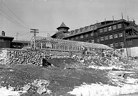 THE GREENHOUSE BEHIND (W) OF THE EL TOVAR HOTEL (GREENHOUSE NOW RAZED) CIRCA 1935 NPS PHOTO.  