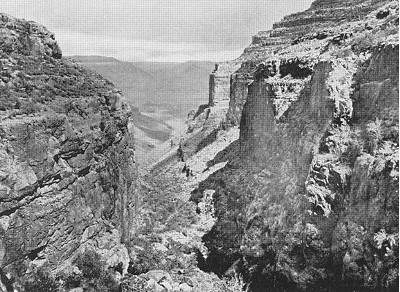 Looking down Trail Canyon by George Wharton James, 1900