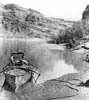 #17254 - JOHN WESLEY POWELL'S BOAT, THE EMMA DEAN. DETAIL OF POWELL'S ARMCHAIR AND LIFE PRESERVER. AUGUST 1872